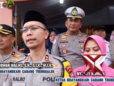 Cek Kesiapan Personel, Kapolres Trenggalek Kunjungi Pos Pelayanan dan Pengamanan Lebaran