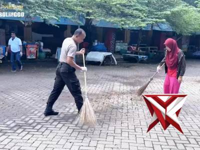 Kerja Bakti Serentak Polres Probolinggo Dukung Gerakan Indonesia Asri - PoliceTube