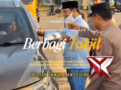 Polsek Pangkalan Lesung Berbagi Takjil