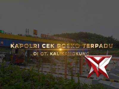 Kapolri Cek Posko Terpadu di Pintu Tol Kali kangkung Semarang