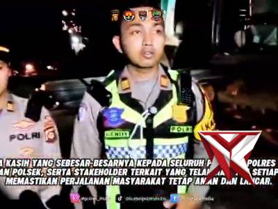 Apresiasi Kepada Seluruh Personil Polres Muba Yang Telah Hadir Memastikan Perjalanan Masyarakat Aman