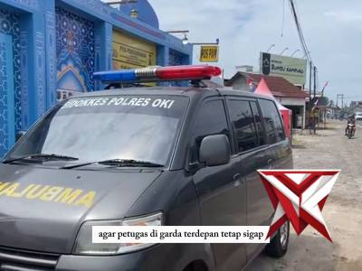 Polres OKI Hadir 
Giat Sidokkes Polres OKI melakukan Pemeriksaan kesehatan di Pospam Lempuing