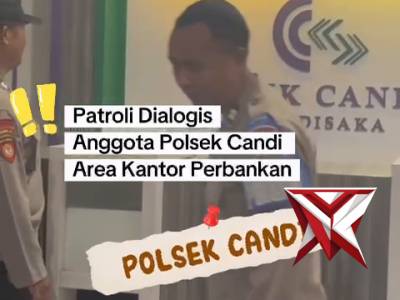 Patroli Dialogis Anggota Polsek Candi Ke kantor Bank