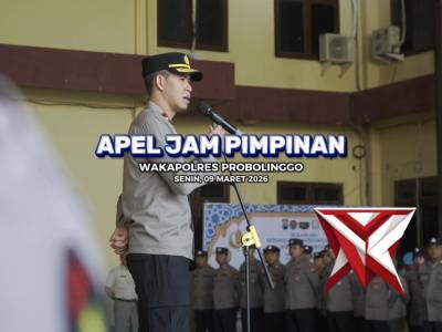 Polres Probolinggo melaksanakan apel pagi yang dipimpin oleh Wakapolres Probolinggo