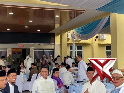 Sholat ied Kapolres OKI di Mako polres Oki