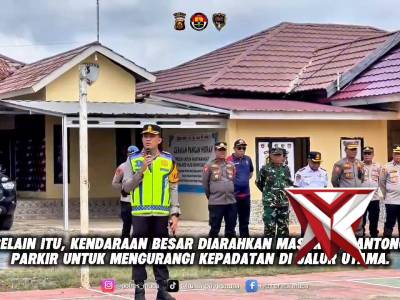 Apel pengecekan Personil Dalam Rangka Antisipasi Arus Balik