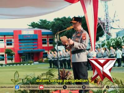 Kapolda Sumsel Irjen Pol. Dr. Sandi Nugroho, S.I.K., S.H., M.Hum Pimpin Upacara - PoliceTube