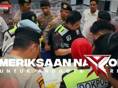 Tindak Lanjuti Intruksi Kapolri, Polres Trenggalek Gelar Tes Urine Mendadak