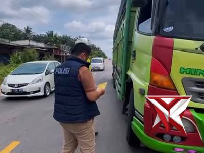 (REN) PENYEKATAN KENDARAAN SUMBU 3 WILKUM POLSEK TUNGKAL JAYA