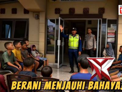 Polsek Muara Beliti memberikan himbauan kepda anak-anak tentang bahaya petasan