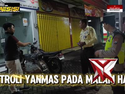 PATROLI YANMAS PADA MALAM HARI DI WILAYAH HUKUM POLSEK DAU POLRES MALANG