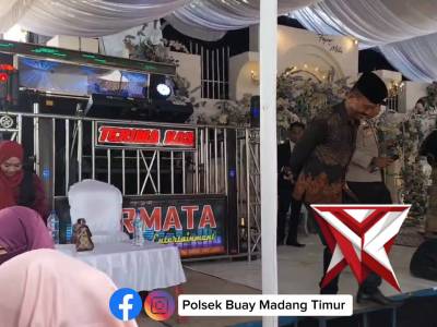 BHABINKAMTIBMAS POLSEK BMT MELAKSANAKAN GIAT MEMBERIKAN HIMBAUAN DILARANG MEMUTAR MUSIK REMIX