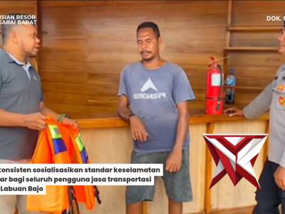 Polisi Konsisten Sosialisasikan Standar Keselamatan Berlayar di Labuan Bajo