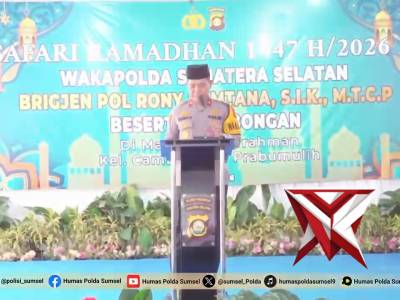 Safari Ramadhan, Wakapolda Sumsel Pererat Silaturahmi dan Salurkan Bansos di Kota Prabumulih