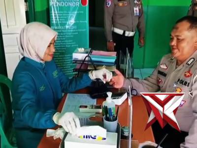 Satlantas Polres Sambas Melaksanakan Kegiatan Donor Darah