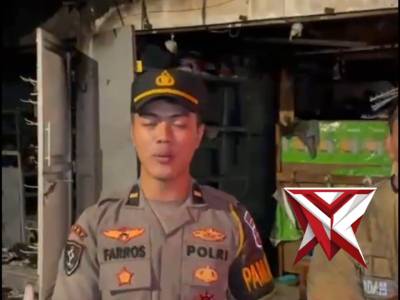 Respon cepat dari Polres Magetan atas peristiwa kebakaran kios di area Wisata Sarangan pagi hari ini