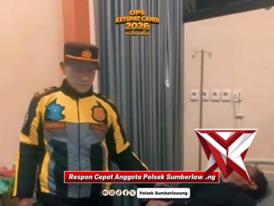 Respon Cepat Laporan Warga, Polsek Sumberlawang Evakuasi Pemudik Pingsan di SPBU Kacangan