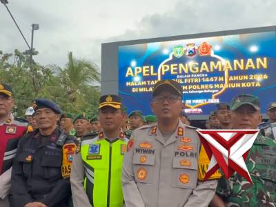 Apel pengamanan takbir Polres Madiun Kota