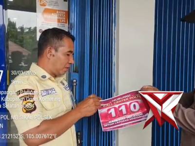 Kegiatan Pesonil polsek pampangan polres oki hadir