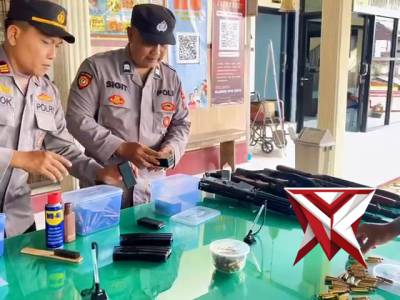 Perhitungan secara rutin Amunisi Senpi Dinas