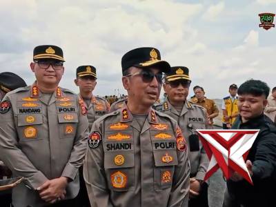 Kapolda sumsel melakukan pengecekan jalan Tol Kapal betung