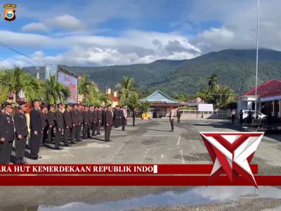 Polres Halmahera Timur, Laksanakan upacara peringatan Hari Ulang Tahun ke-80 Kemerdekaan RI