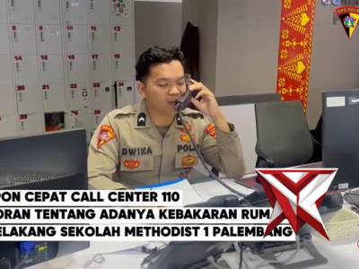 Respon Cepat Call center 110 Polda Sumsel Menindaklanjuti Laporan Masyarakat