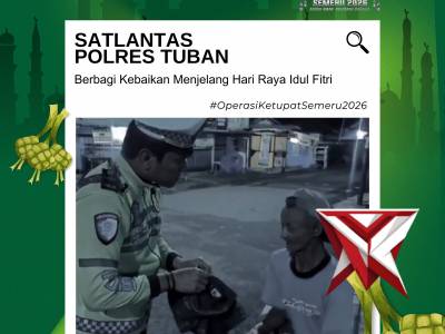 Satlantas Polres Tuban Berbagi Kebaikan di Bulan Ramadan