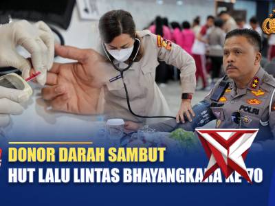 DONOR DARAH SAMBUT HUT LALU LINTAS BHAYANGKARA KE-70