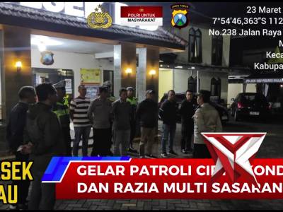 GELAR PATROLI GABUNGAN CIPTA KONDISI DAN RAZIA MULTI SASARAN - PoliceTube