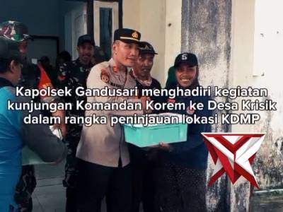 Pendampingan kunjungan Komandan Korem dalam rangka peninjauan lokasi KDMP di Desa Krisik