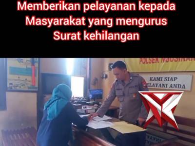 POLSEK NGUSIKAN PELAYANAN SURAT KEHILANGAN