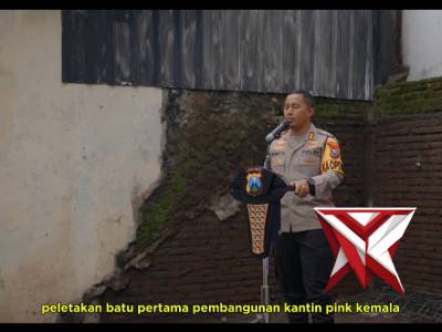 Peletakan Batu Pertama Pembangunan Kantin Pink Kemala Polres Kediri