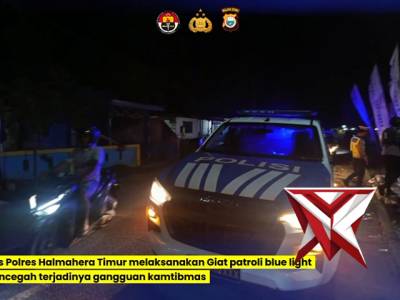 Patroli blue light sat lantas polres halmahera Timur - PoliceTube