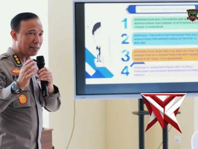 Kapolda Sumatera Selatan, Irjen Pol Dr. Sandi Nugroho, memimpin kegiatan Coffee Morning sekaligus An
