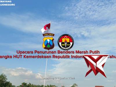 Upacara Penurunan Bendera Merah Putih dalam rangka HUT Kemerdekaan Republik Indonesia ke - 80