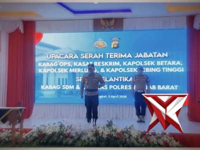 Upacara Serah Terima Jabatan dan Pelantikan PJU Polres Tanjab Barat