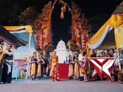 Kapolda sumsel IJP.Dr.Sandi Nugroho menghadiri perayaan dharma santi hari suci nyepi