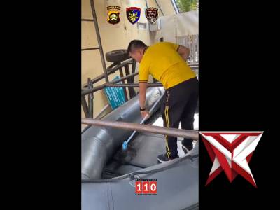 Pemeliharaan dan Perawatan Perahu karet satpolairud Polres Muba