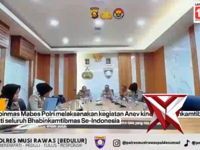 Polres Musi Rawas laksanakan Zoom Meeting Anev Kinerja Bhabinkamtibmas Triwulan I TA 2026 Kor