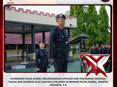 Satbrimob Polda Sumsel Laksanakan Upacara Hari Kesadaran Nasional Tahun 2026