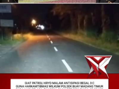 POLSEK BMT MELAKSANAKAN GIAT KRYD ANTISIPASI 3 C WILKUM POLSEK BMT