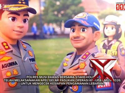 Apel Gelar Pasukan Ops Ketupat Musi 2026 Polres Musi Rawas