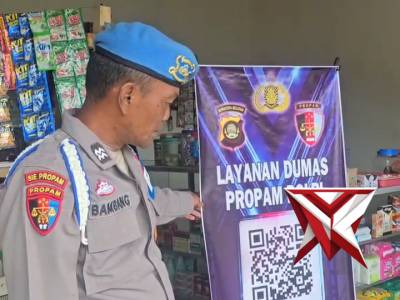 Giat kanit provos memberikan himbauan layanan dumas propam polri