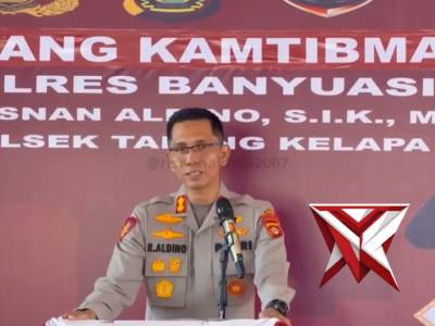 Sambang Kamtibmas Kapolres Banyuasin ke Polsek Talang Kelapa dan Polsek Rambutan