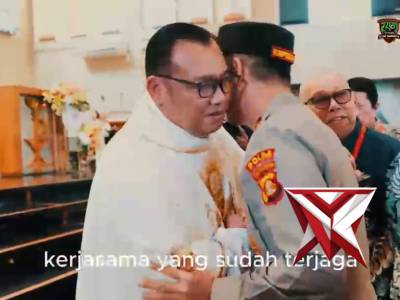Kapolda Sumsel IJP Sandi Nugroho meninjau langsung pengamanan puncak perayaan Paskah 2026 di Plg