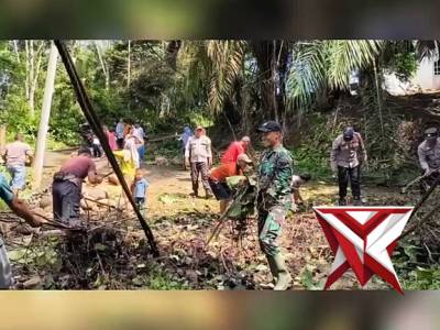 Program BELIDA Polda Sumsel TNI-POLRI dan WARGA Bersatu jaga Lingkungan - PoliceTube