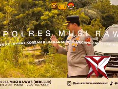 Kapolres Musi rawas kunjungan ketempat korban kebakaran di kec megang sakti - PoliceTube