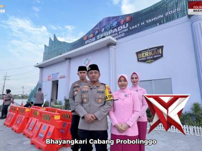 POLRES PROBOLINGGO BERSAMA BHAYANGKARI DAN POCIL LAKSANAKAN BAGI TAKJIL DI POS TERPADU