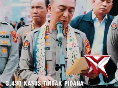 Penyerahan Barang Bukti tindakan kejahatan kepada Masyarakat oleh Kapolda Sumsel